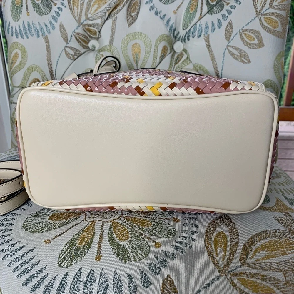 New! Tory Burch Thea Woven Mini Slouchy Satchel